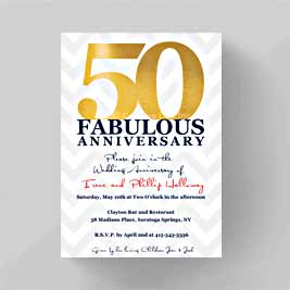 Fabulous Anniversary Flat Invitation