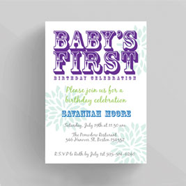 Baby First Birthday Invitation