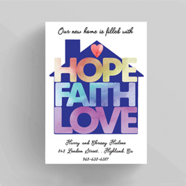 Hope Faith Love Home Announcement