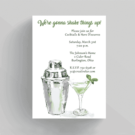 Martini Shaker Party Invitation