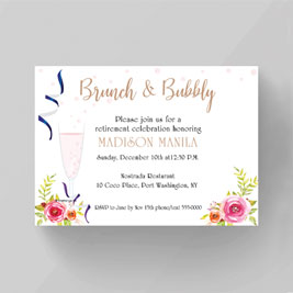 Pink Bubbly Champagne Party Invitation