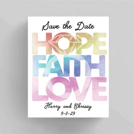Hope Faith Love Save the Date Invitation