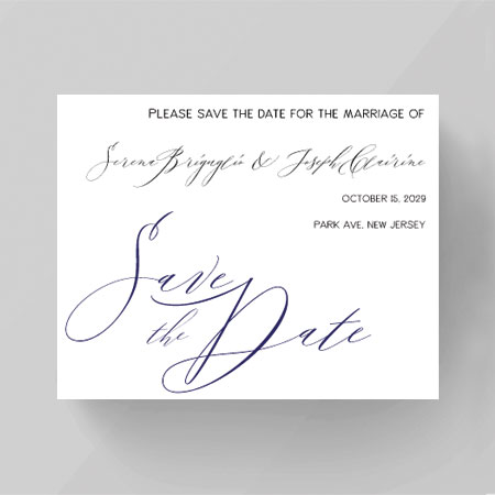 Simply Classic Save the Date Invitation 