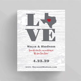 State Wedding Save the Date Invitation