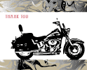 Motorcycle Thank You & Note Card